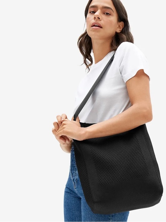 Everlane Handbags - EVERLANE The Do-it-all Tote Black Mesh Shoulder Messenger Bag Tote